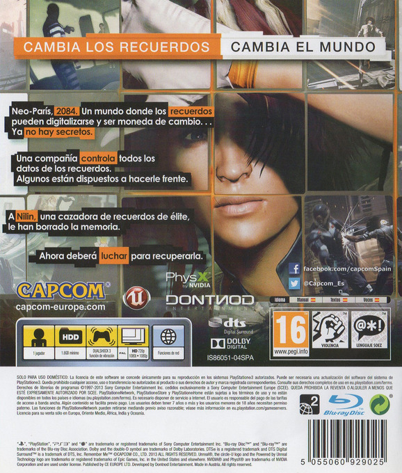 Remember Me — box-2D-back (SP)