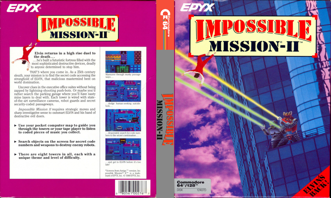 Impossible Mission 2 — box-texture (US)