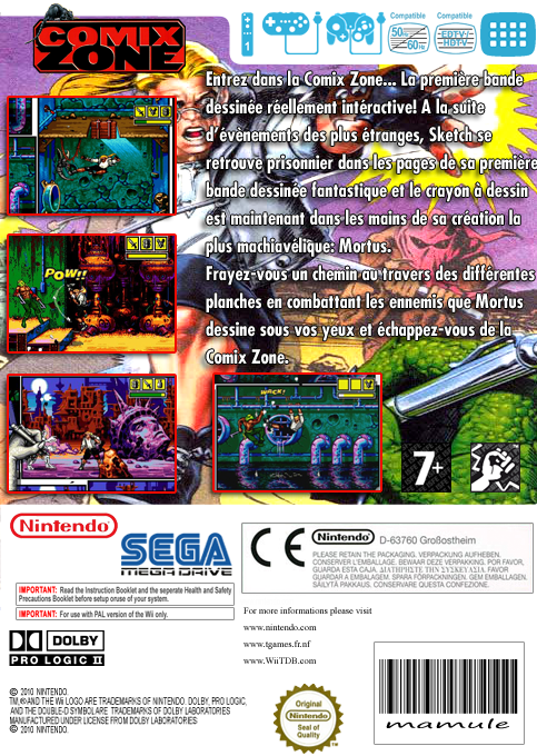 Comix Zone — box-2D-back (FR)