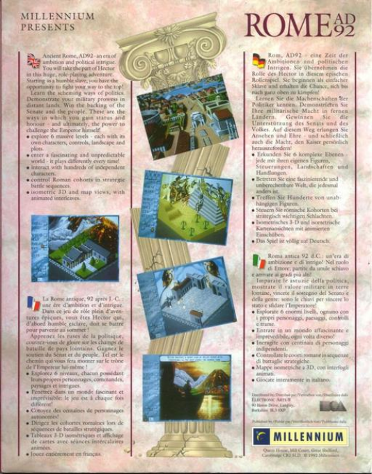 Rome AD 92 - The Pathway to Power — box-2D-back (EU)