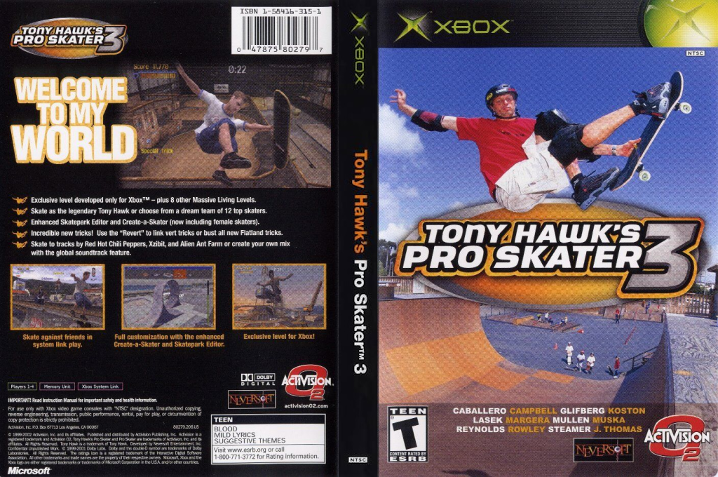 Tony Hawk's Pro Skater 3 — box-texture (US)