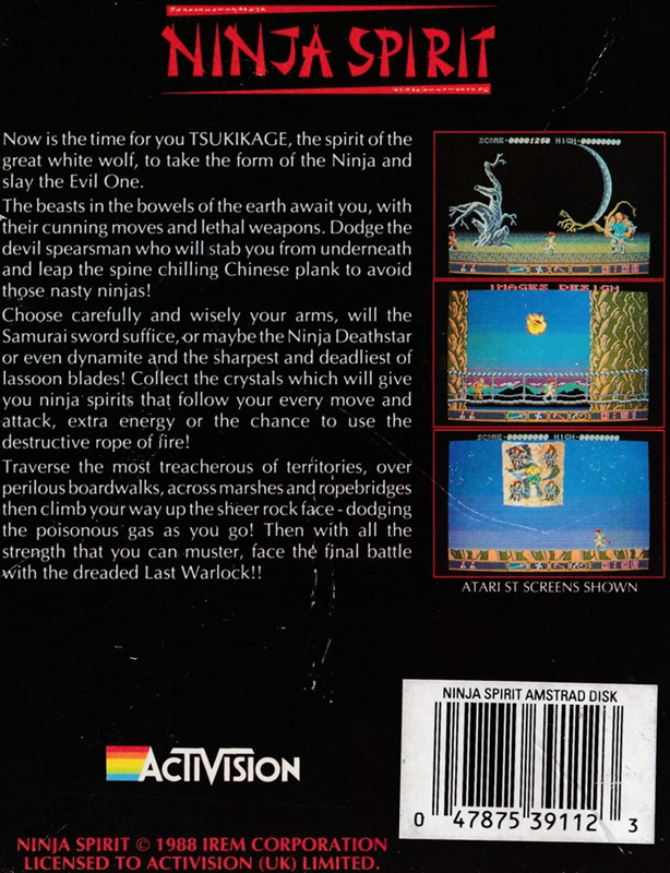 Ninja Spirit — box-2D-back (EU)