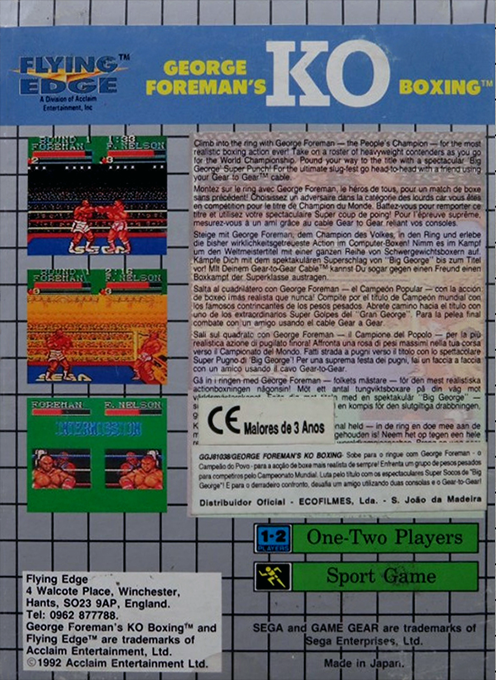 George Foreman's Ko Boxing — box-2D-back (EU)