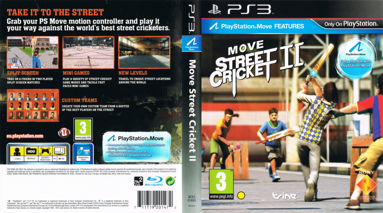 Move Street Cricket II — box-texture (EU)
