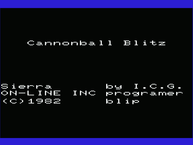 Cannonball Blitz — sstitle (WOR)
