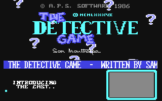 The Detective Game — sstitle (WOR)