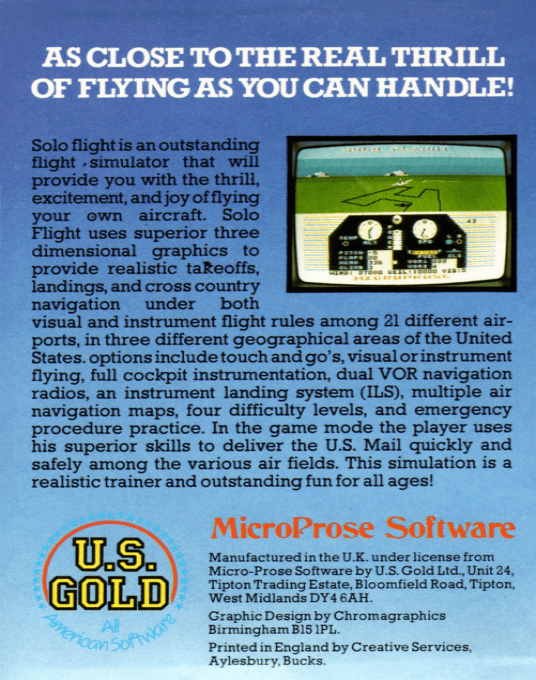 Solo Flight — box-2D-back (EU)
