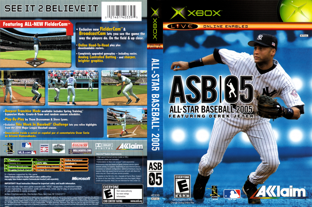 All-Star Baseball 2005 featuring Derek Jeter — box-texture (US)
