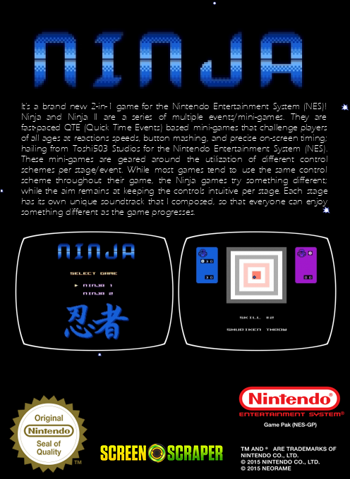 Ninja I & II — box-2D-back (SS)