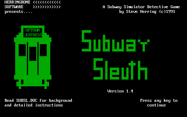 Subway Slueth — sstitle (WOR)