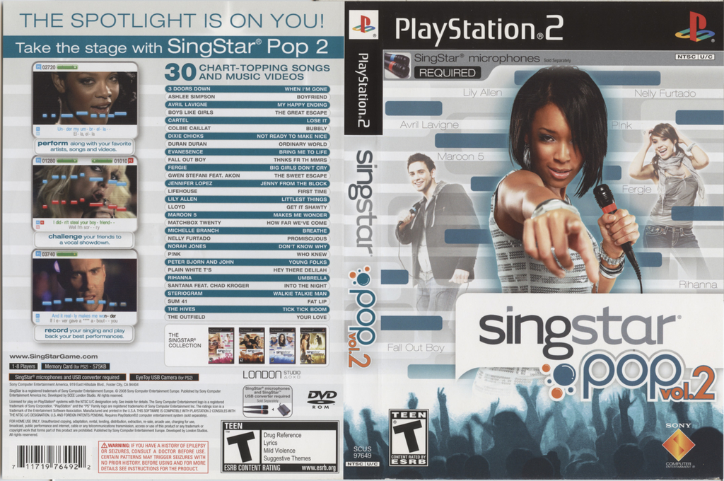 SingStar Pop Vol. 2 — box-texture (US)