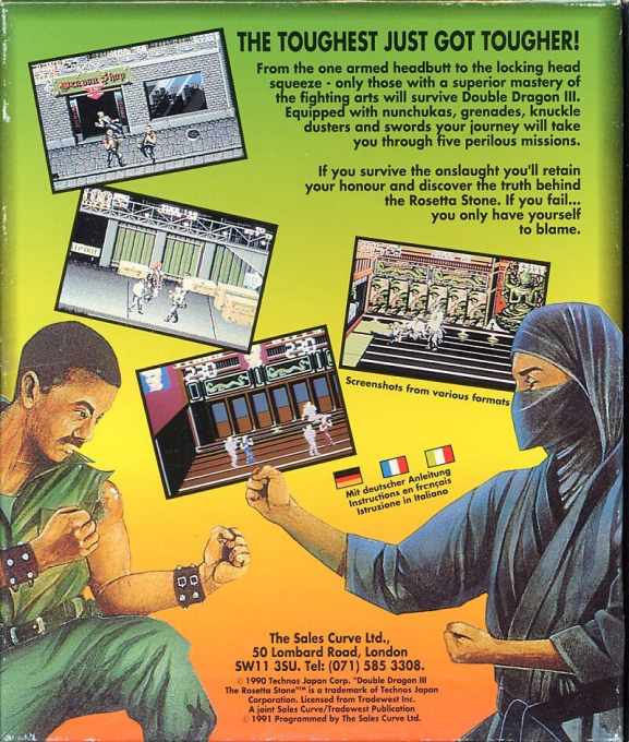 Double Dragon 3 - The Rosetta Stone — box-2D-back (EU)