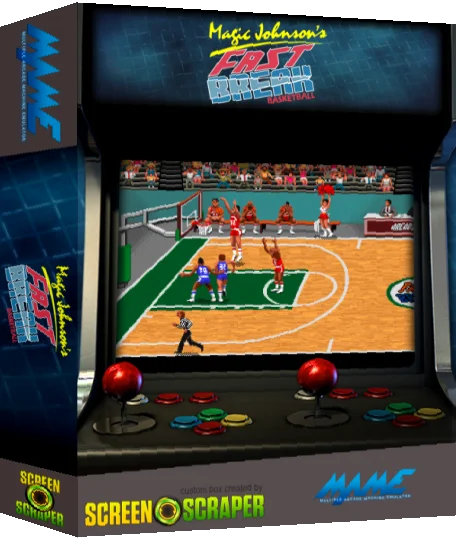 Magic Johnson's Fast Break — box-3D (SS)