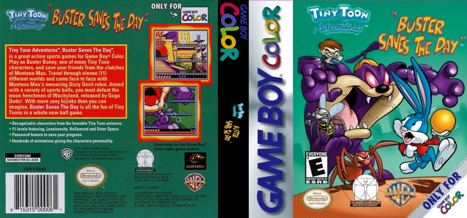 Tiny Toon Adventures - Buster Saves the Day — box-texture (US)