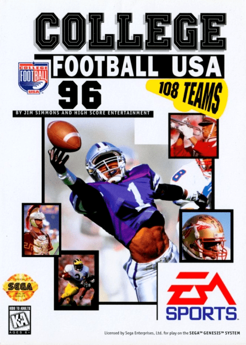 College Football Usa 96 box art