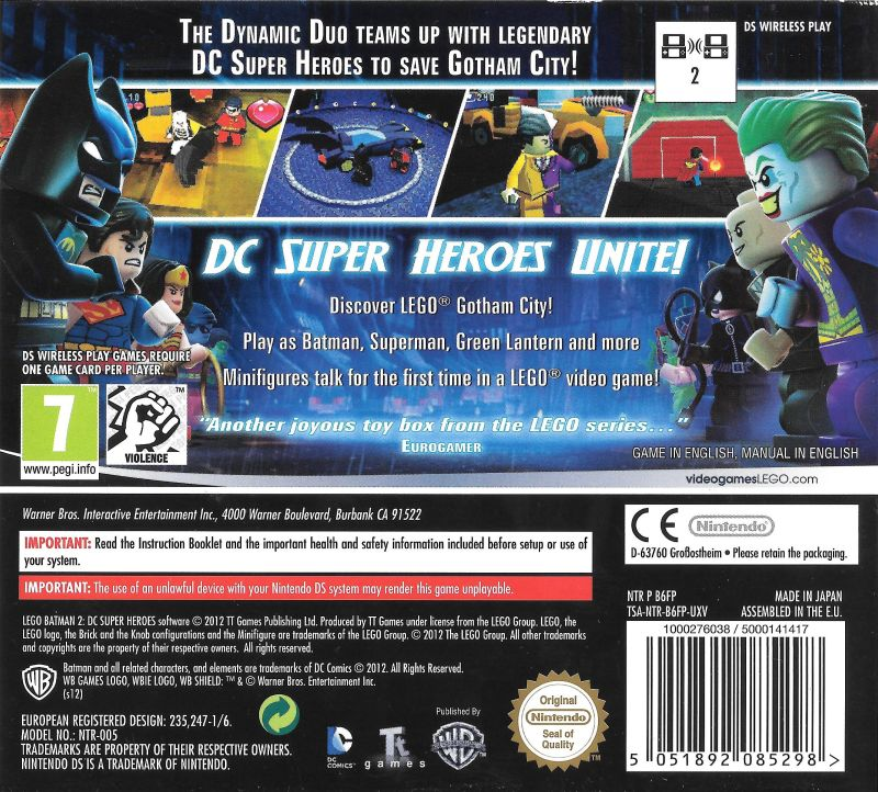 LEGO Batman 2 - DC Super Heroes — box-2D-back (EU)