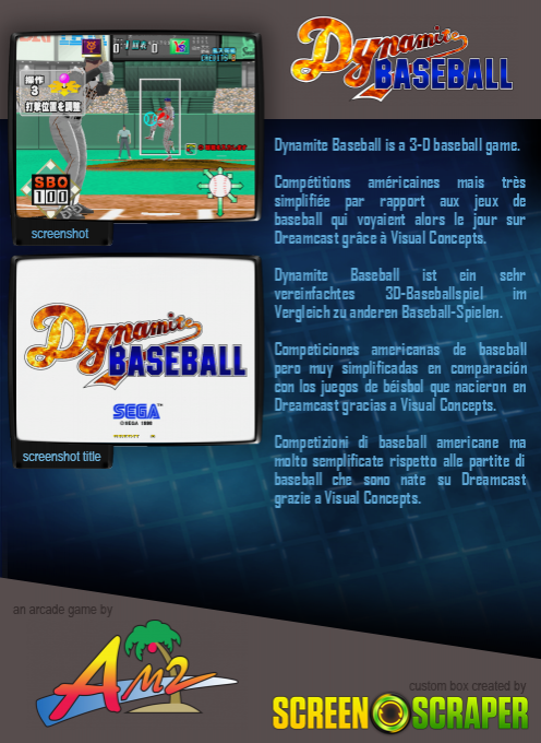 Dynamite Baseball — box-2D-back (SS)