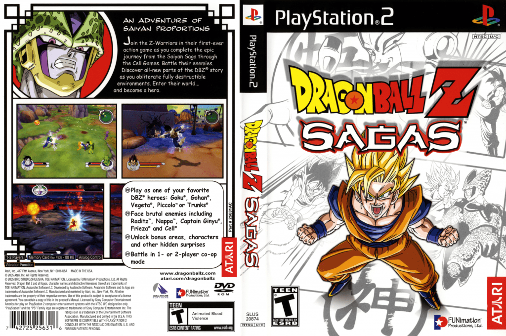 Dragon Ball Z - Sagas — box-texture (US)