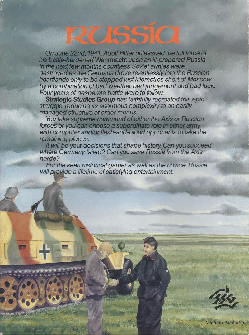 Russia - The Great War in The East 1941-1945 — box-2D-back (AU)