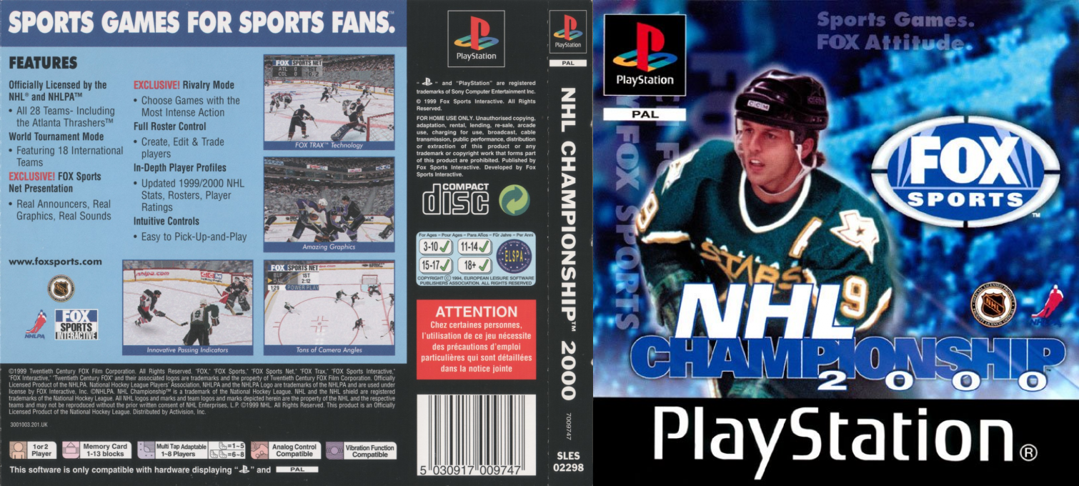 NHL Championship 2000 — box-texture (EU)