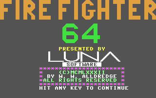 Fire Fighter 64 — sstitle (WOR)
