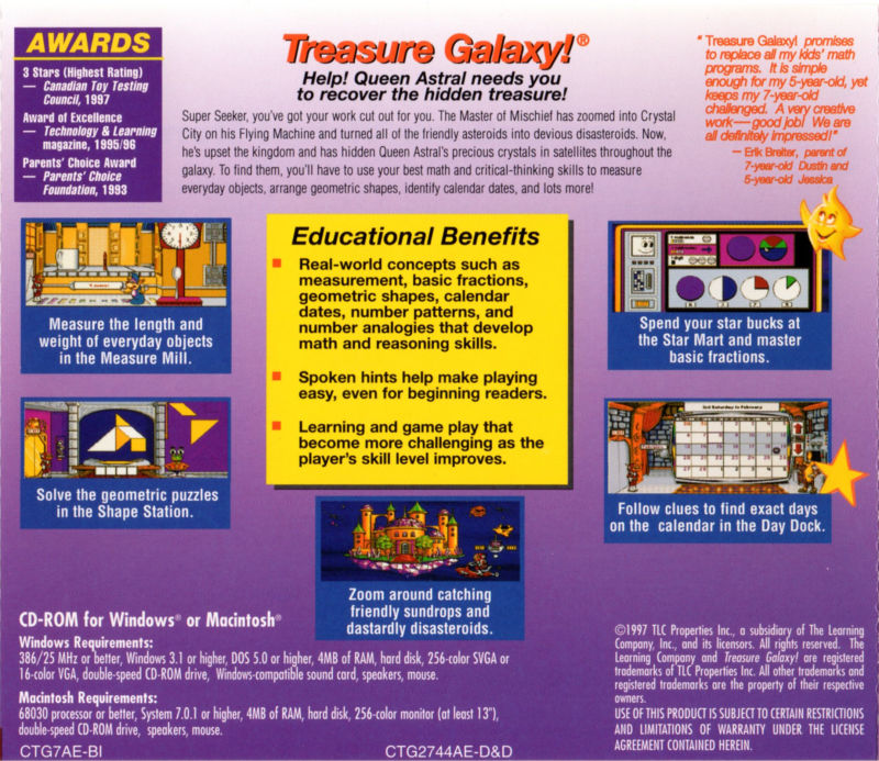 Treasure Galaxy! — box-2D-back (US)