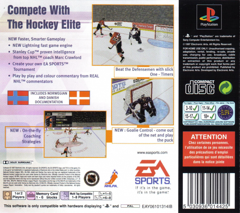 NHL 98 — box-2D-back (EU)