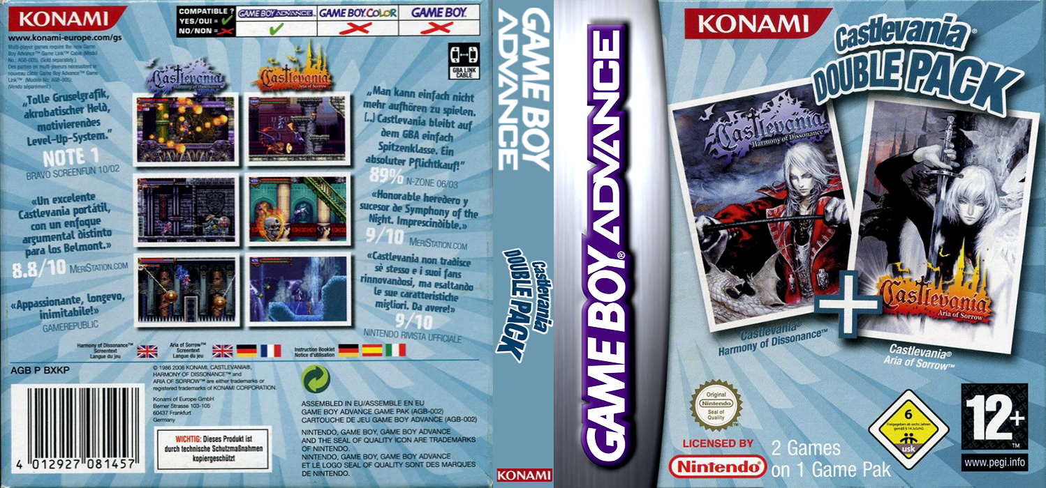 Castlevania Double Pack — box-texture (EU)