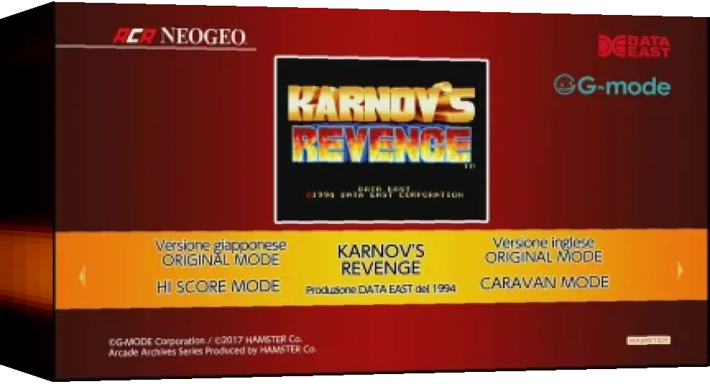 Aca Neogeo Karnov's Revenge — box-3D (WOR)