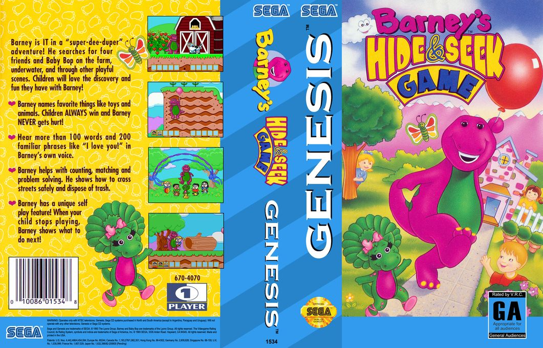 Barney's Hide And Seek Game — box-texture (US)