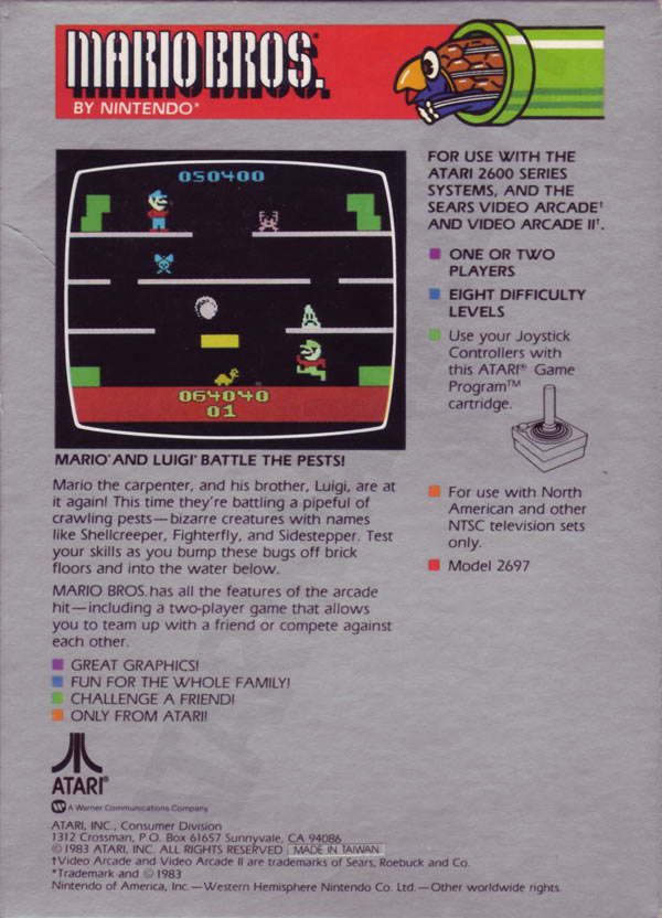 Mario Bros. — box-2D-back (US)