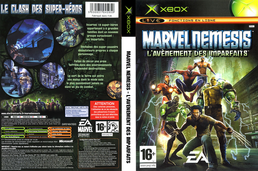 Marvel Nemesis - Rise of the Imperfects — box-texture (FR)