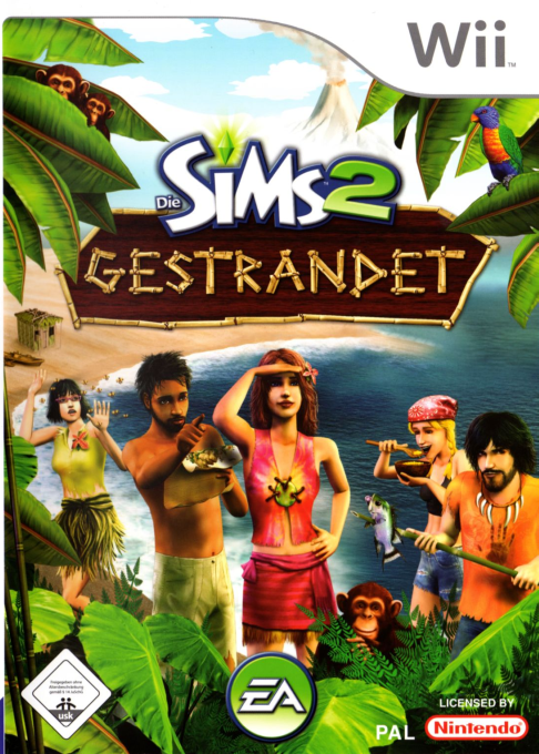 Sims 2, The - Castaway — box-2D (DE)