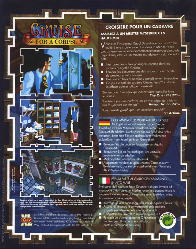 Croisière Pour Un Cadavre — box-2D-back (FR)