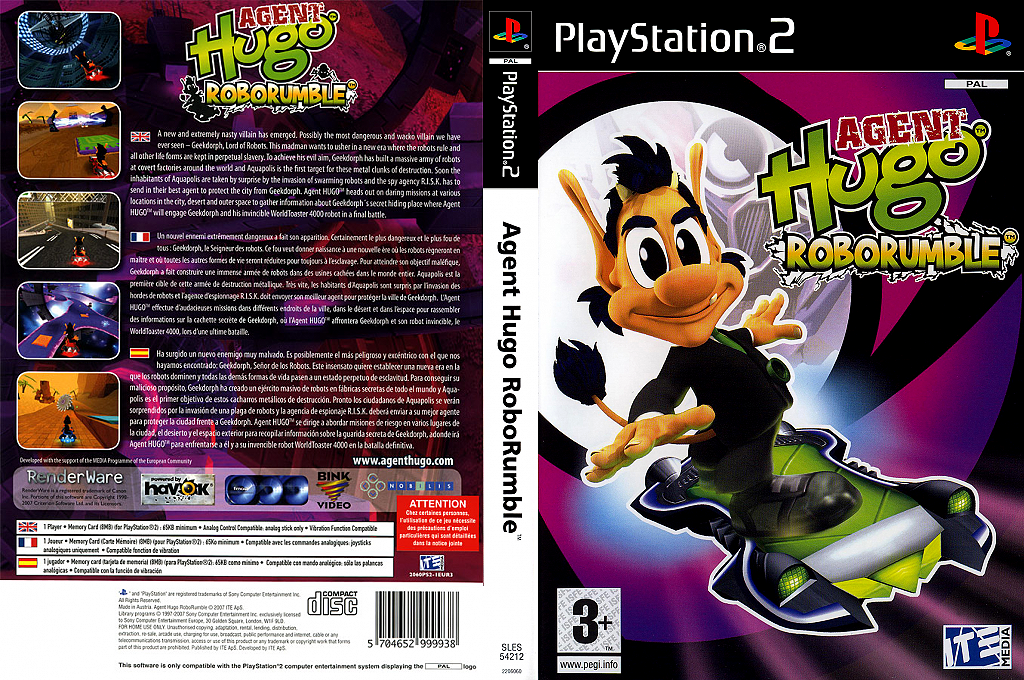 Agent Hugo - RoboRumble — box-texture (EU)