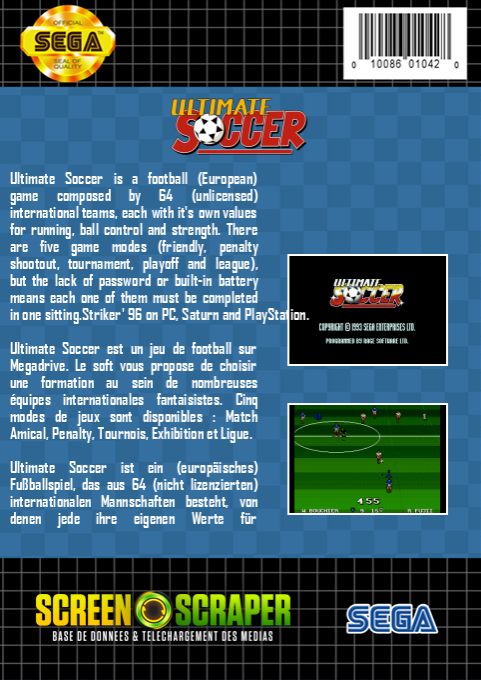 Ultimate Soccer — box-2D-back (SS)