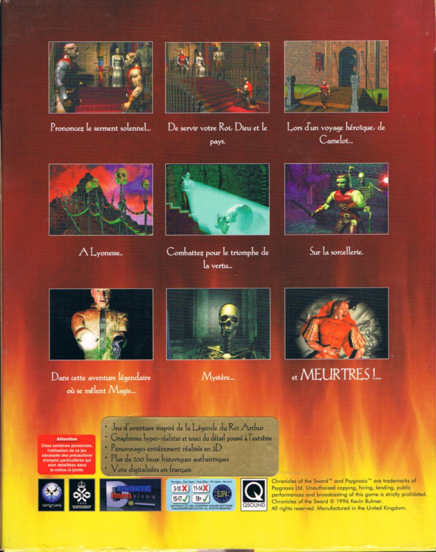 Chronicles Of The Sword — box-2D-back (FR)