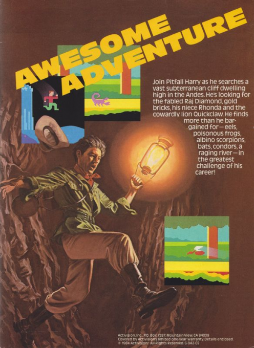 Pitfall 2 - Lost Caverns — box-2D-back (US)