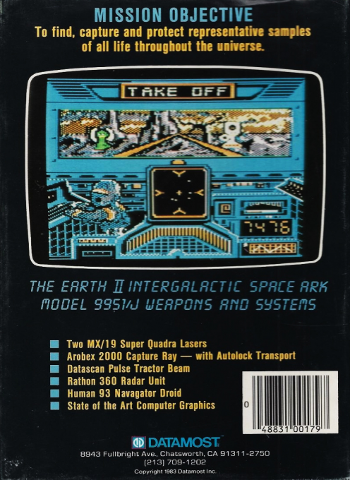 Space Ark — box-2D-back (US)