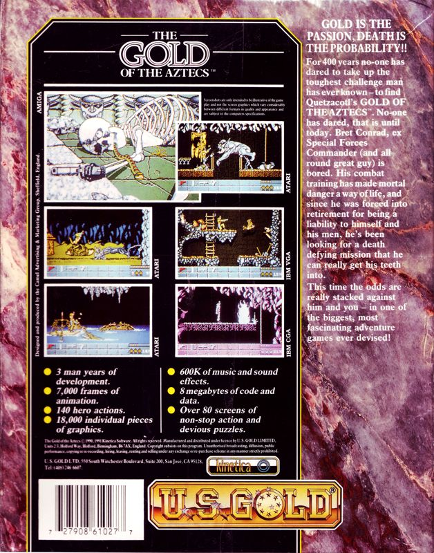 Gold Of The Aztecs, The — box-2D-back (US)