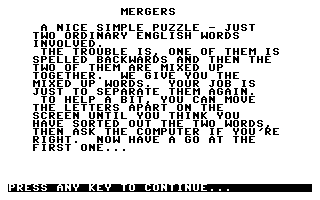 Mergers — sstitle (WOR)