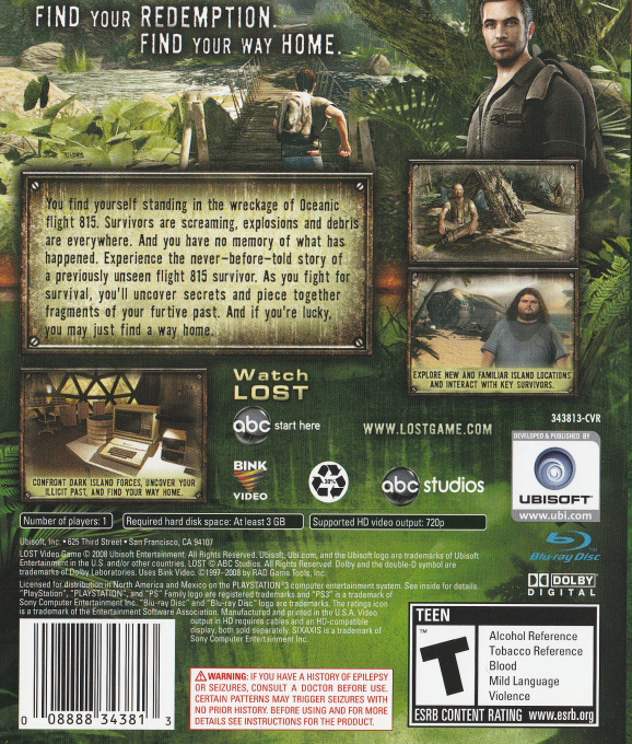 Lost - Via Domus — box-2D-back (US)
