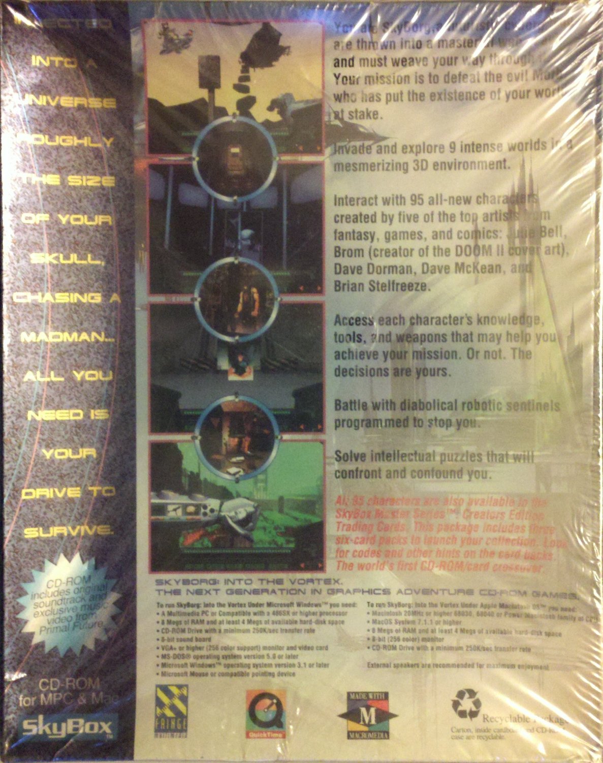 SkyBorg: Into the Vortex — box-2D-back (US)