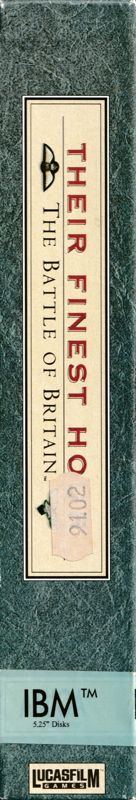 Their Finest Hour - The Battle of Britain — box-2D-side (EU)