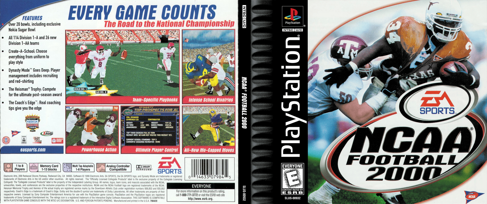 NCAA Football 2000 — box-texture (US)