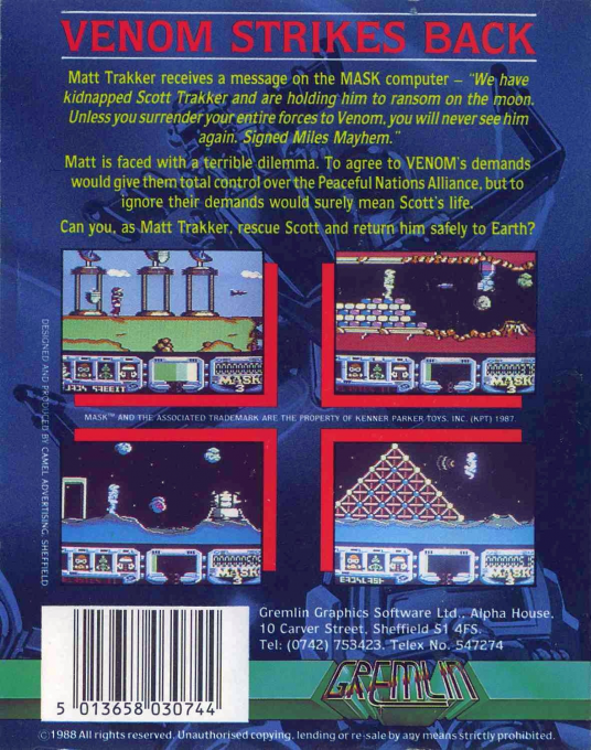 VENOM Strikes Back — box-2D-back (EU)