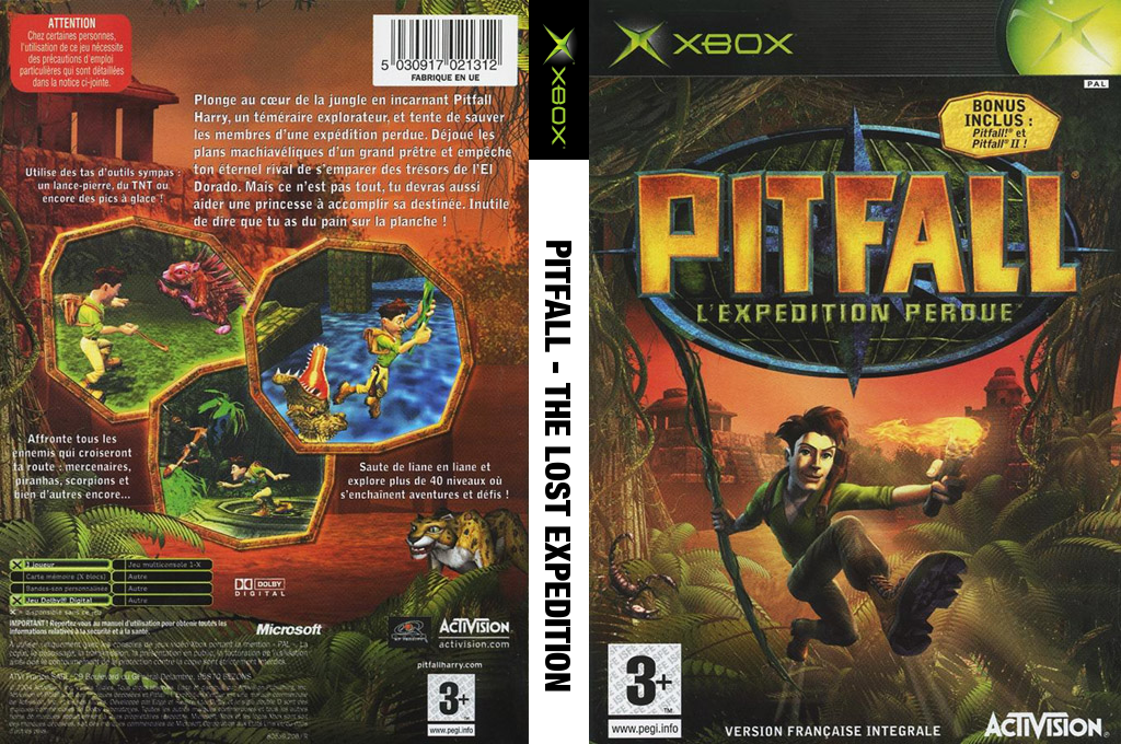 Pitfall - The Lost Expedition — box-texture (FR)