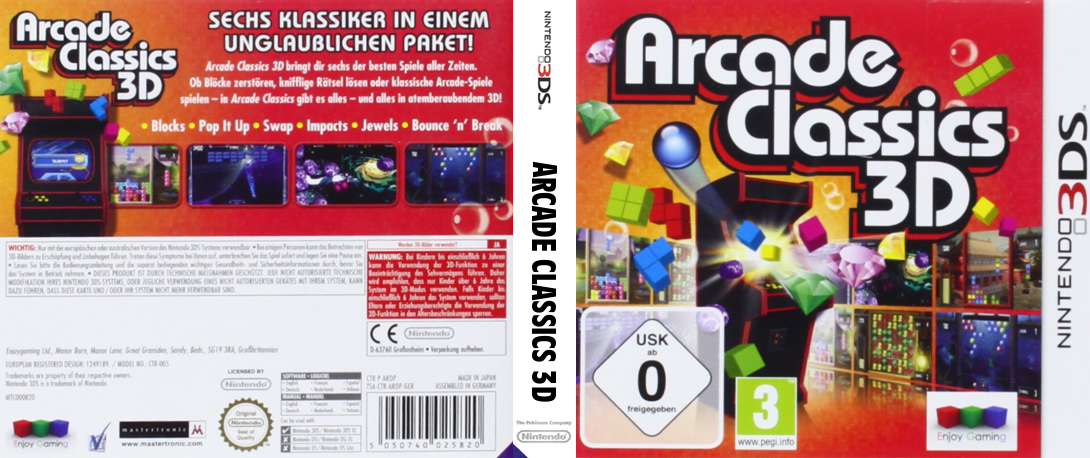 Arcade Classics 3D — box-texture (DE)