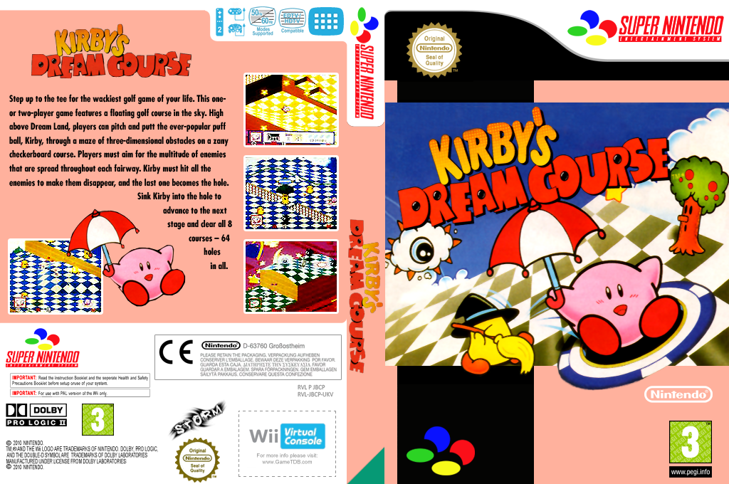 Kirby's Dream Course — box-texture (EU)