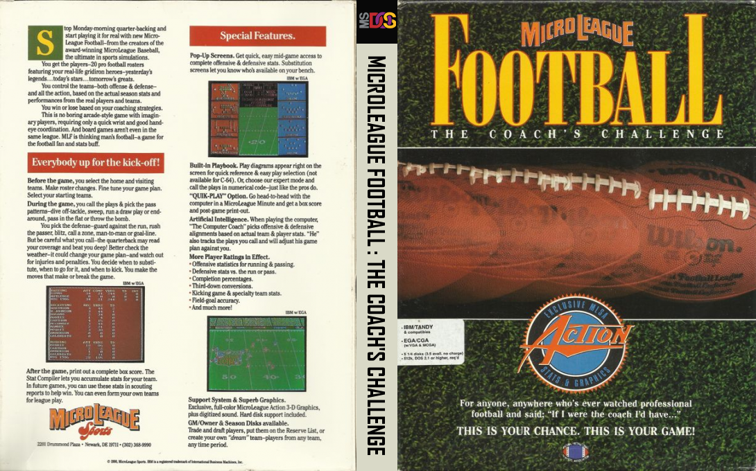 Microleague Football - The Coach's Challenge — box-texture (US)